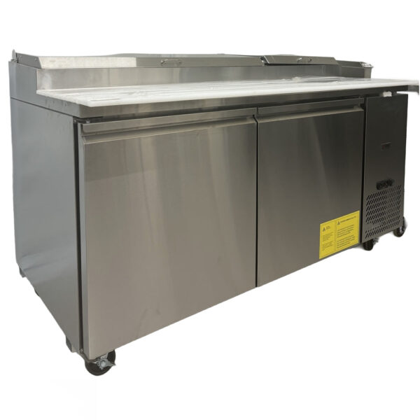 72'' CHEF Double Door Refrigerated Pizza Prep Table TPP-67T - Image 2