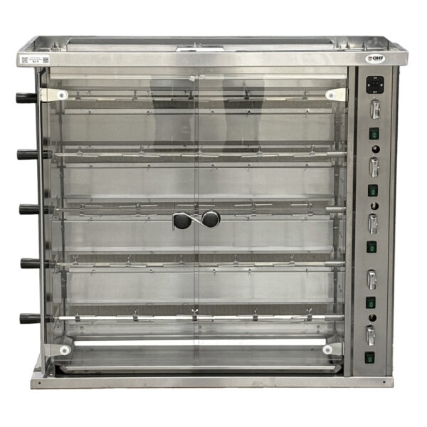 CHEF 47â€³ Countertop Natural Gas Rotisserie, 5 Spits, 20 Chicken Capacity, KJ-5 - Image 2