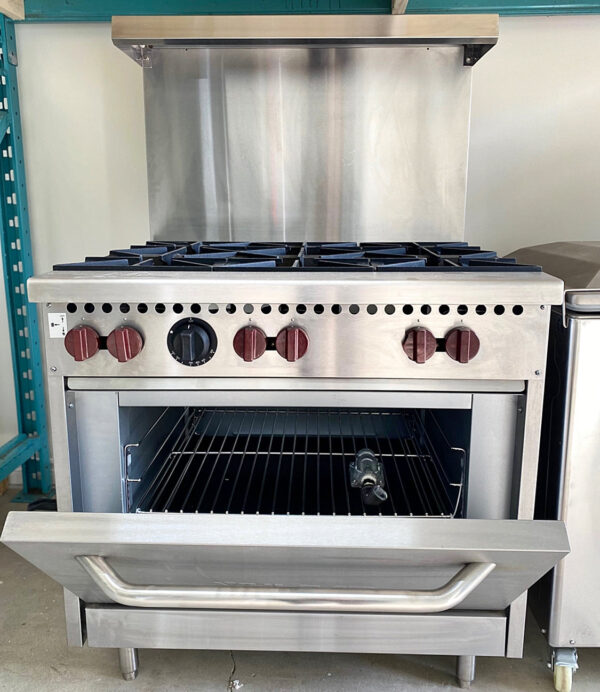 36'' Vulcan 6 Burner Range with Oven, SX-36-6B - Image 7