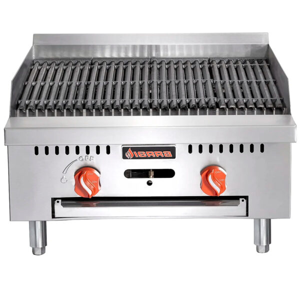 Sierra Range 24" Radiant Charbroiler, 4 Burners, Manual Controls SRRB-24