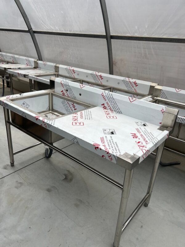 59'' CHEF One Tub Sink with Centre Drain & Left Drainboard CH-2021 - Image 2