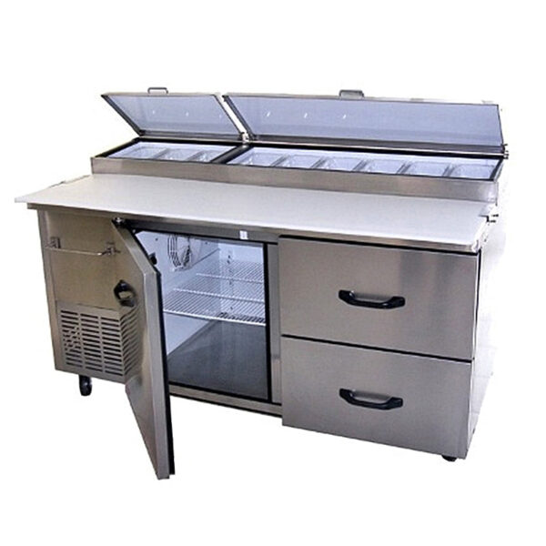 67'' Pro-Kold Single Door 2 Drawers Pizza Prep Table PPT-67-21 - Image 2