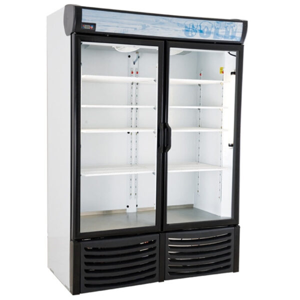 54" Pro-Kold Double Glass Door Display Freezer 32 Cu.Ft., DURF-32W - Image 2