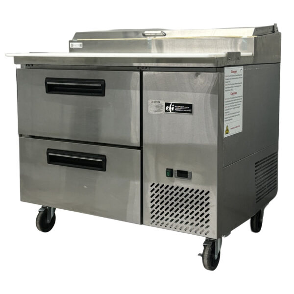 EFI 44" Refrigerated Pizza Prep Table with Two Drawers CPDW2-44VC - Image 2