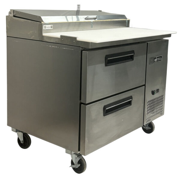 EFI 44" Refrigerated Pizza Prep Table with Two Drawers CPDW2-44VC - Image 4