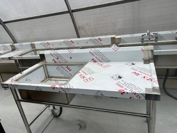 59'' CHEF One Tub Sink with Centre Drain & Left Drainboard CH-2021 - Image 8