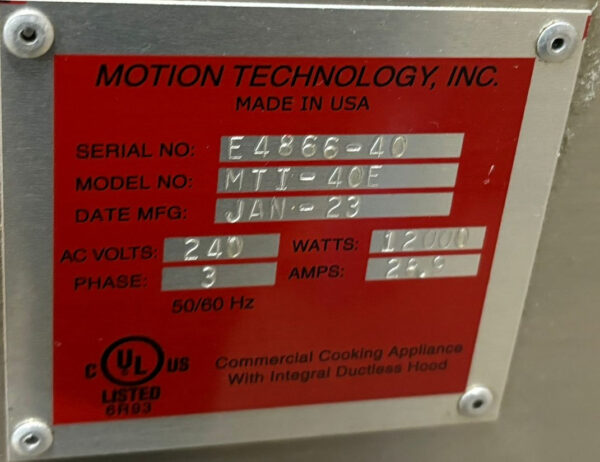 Ventless Fryer AutoFryÂ® MTI-40E FOR02073 - Image 6