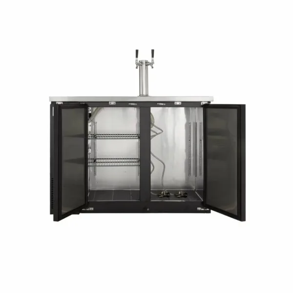 48" CHEF Draft 2 Tap Beer Dispensing Cooler UDD-24-48 - Image 2