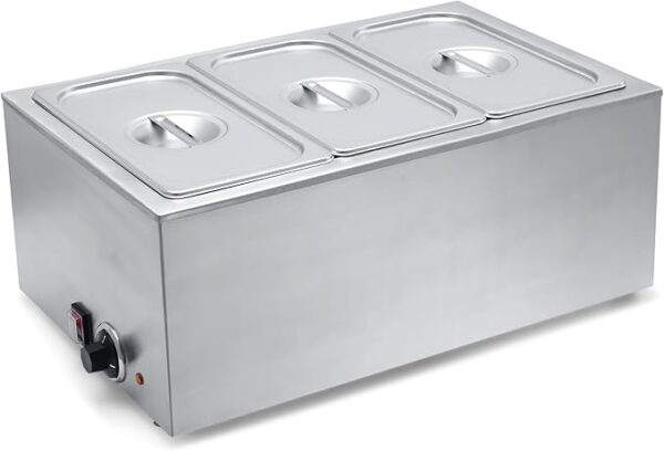 Commercial Grade Stainless Steel Bain Marie Buffet Food Warmer Steam Table for Catering and Restaurants