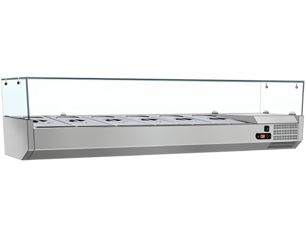 60" CHEF Refrigerated Countertop Topping Rail VRXH-1500/380 - Image 5