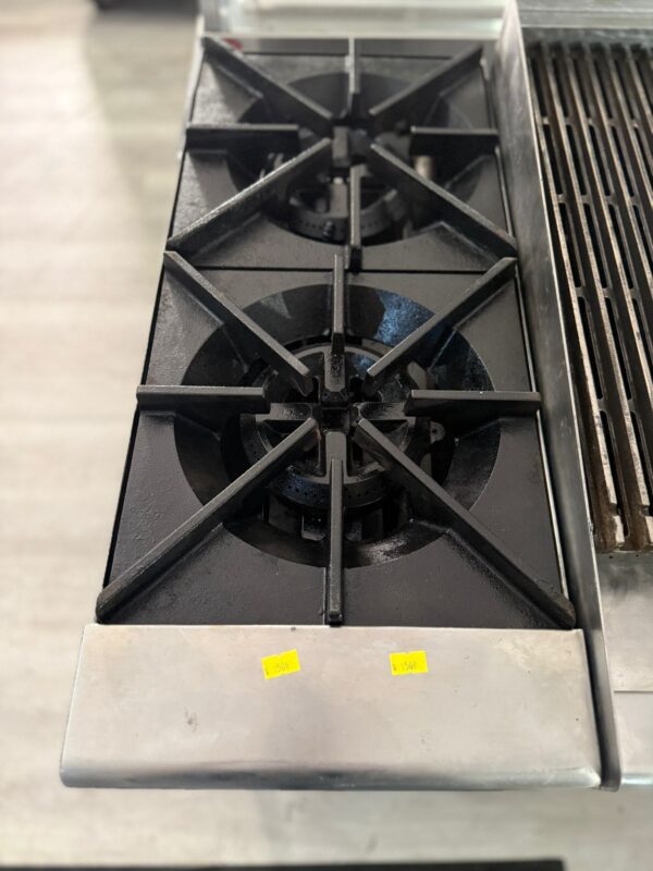 Star Max 12" Gas Hotplate w/ (2) Burners & Manual Controls, Convertible